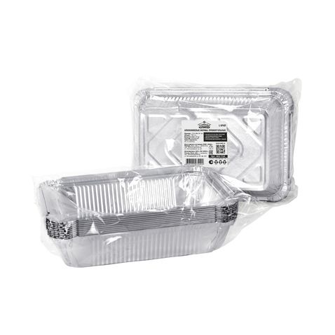 Прямоугольные алюминиевые формы - 780 мл, 10 шт.