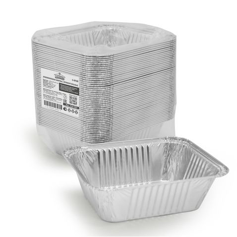 Алюминиевая форма G-край, 149 x 124 x 44 мм, 490 мл