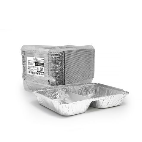 Алюминиевая форма L-край двухсекционная - 227 х 177 х 30 мм, 840 мл