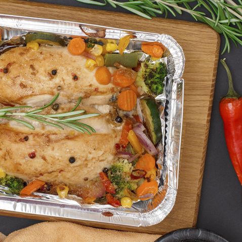 Алюминиевая форма L-край - 313 х 213 х 44 мм, 2235 мл