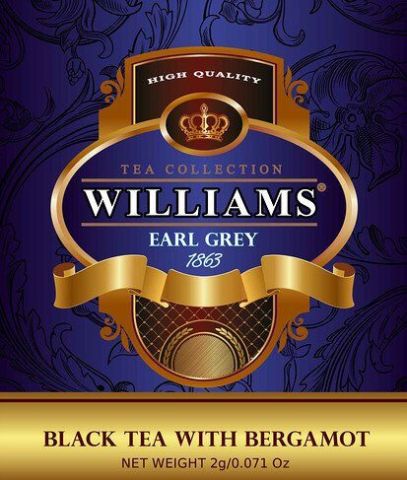Чай пакетированный черный Williams Earl Grey с бергамотом