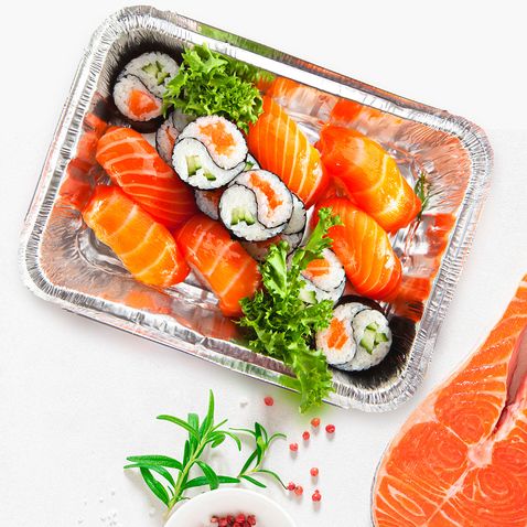 Прямоугольные алюминиевые формы - 780 мл, 10 шт.