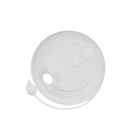 Крышка ФЛИП ТОП с питейником 90мм матовая цвет белый