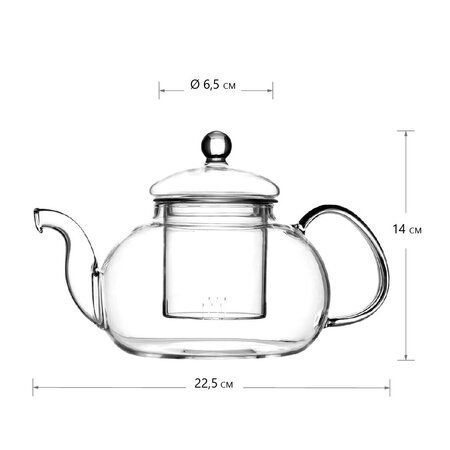 Чайник стеклянный Шафран 1000 мл