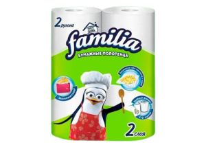 Полотенца бумажные Familia Classic двухслойные (2 рулона в упаковке)