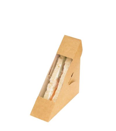 Контейнер бумажный с окном для бутерброда ECO SANDWICH 40 130х130х40 мм