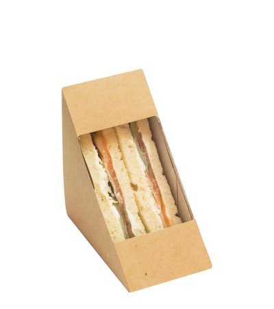 Контейнер бумажный с окном для бутерброда ECO SANDWICH 70 130х130х70 мм